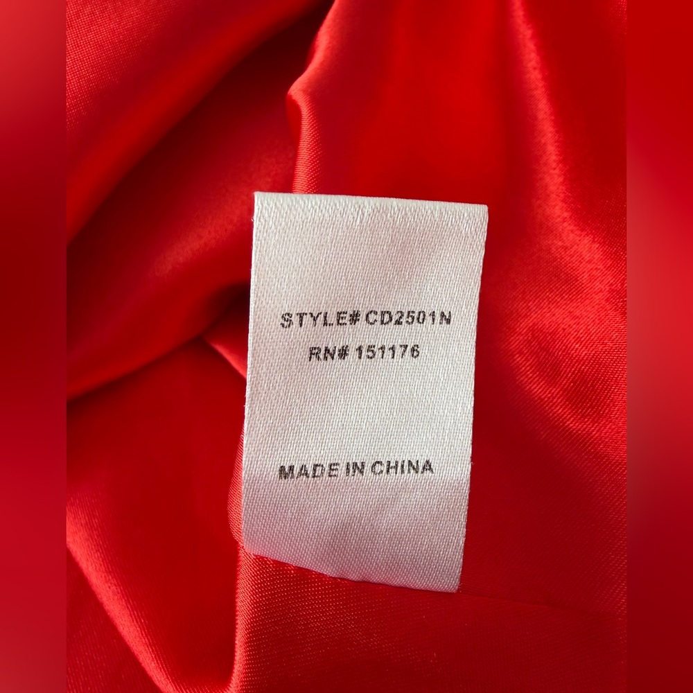 Anthropologie If By Sea Metallic Maxi Gown XS Red Prom Formal Deep Plunge Slit - Picture 9 of 12